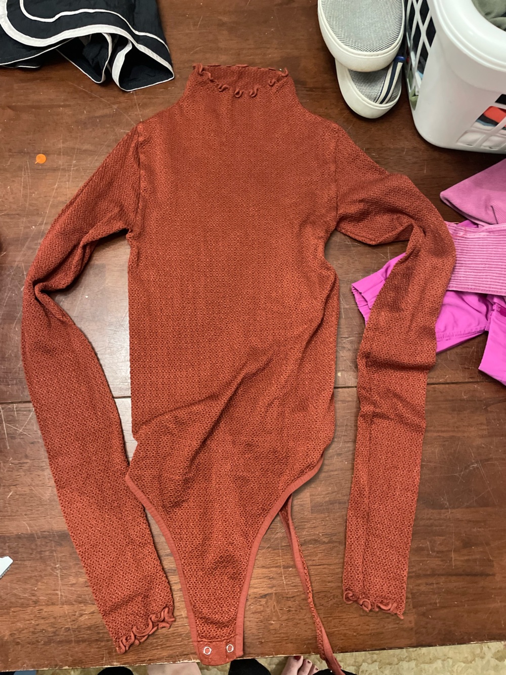 Intimately by Free People Women’s Lightweight Rust Knit Sweater